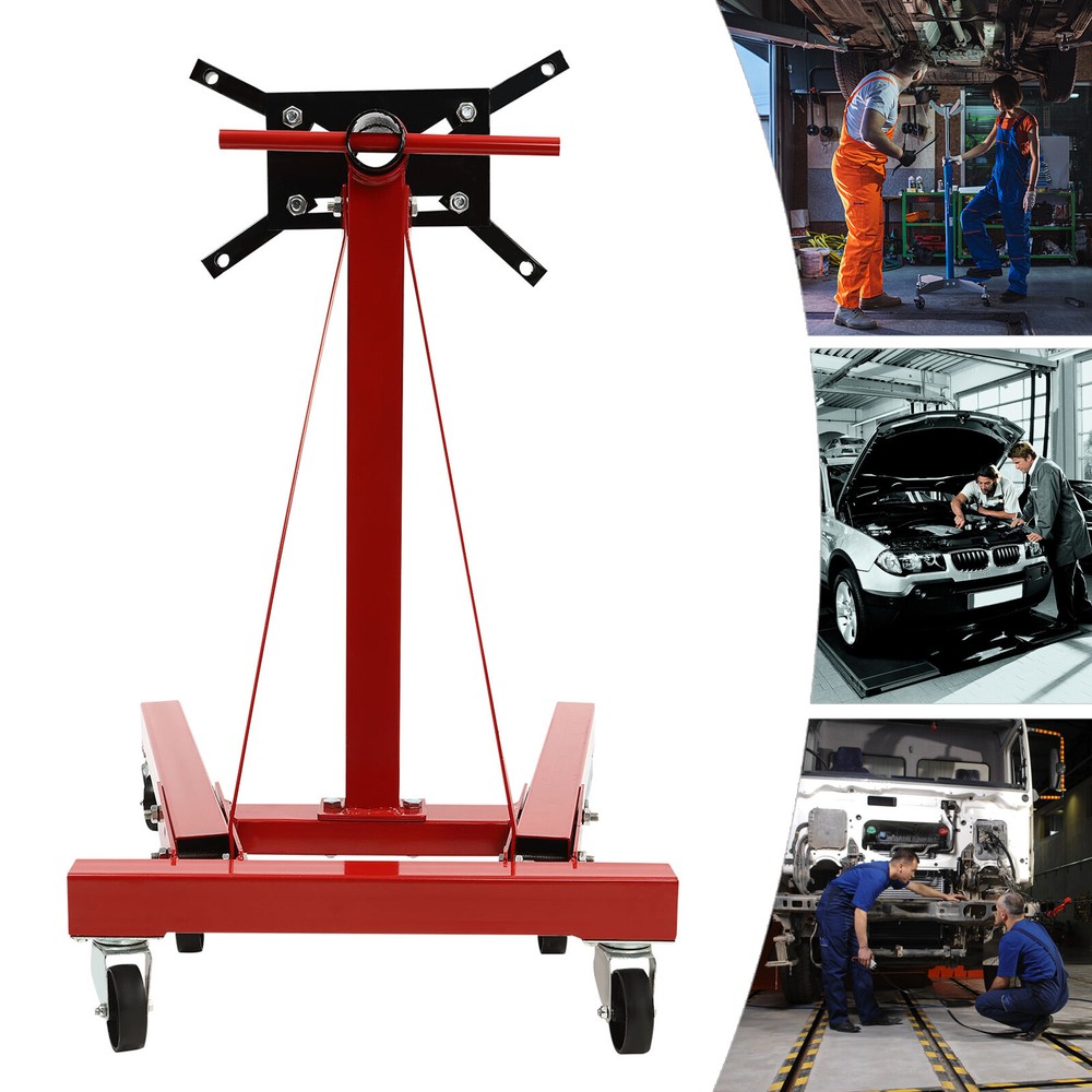 750-2000LBS Folding Engine Stand Vehicle Engine Block Stand 360 Degree Head