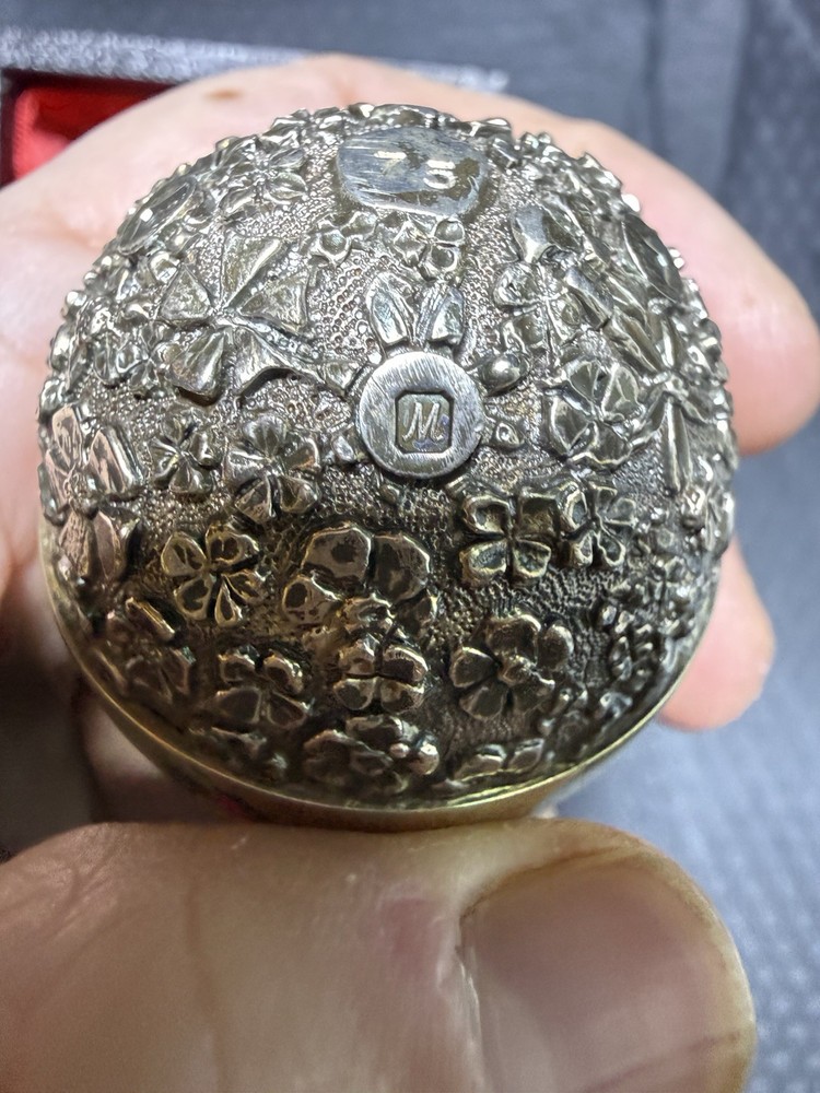 Stuart Devlin Sterling Silver Gilt Surprise Egg Boxed Edition No. 75