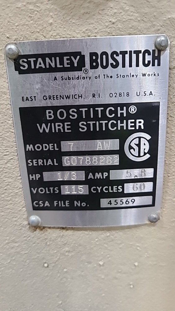 Bostitch #7 AW wire stitcher