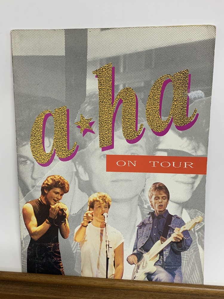 a-ha ON TOUR picture book from 1986/87,  pull-out poster included
