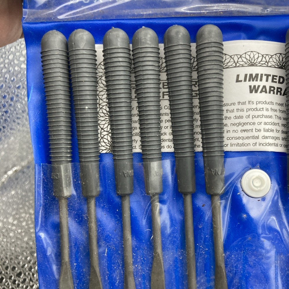 12PC Needle Files with Poly Handles by Central-Forge