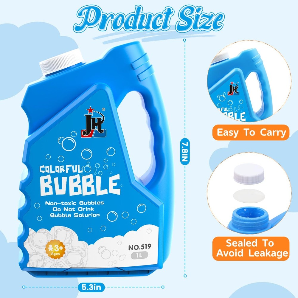 EagleStone 67oz Bubble Concentrate Solution – Makes 5 Gallons for All Bubble Toy