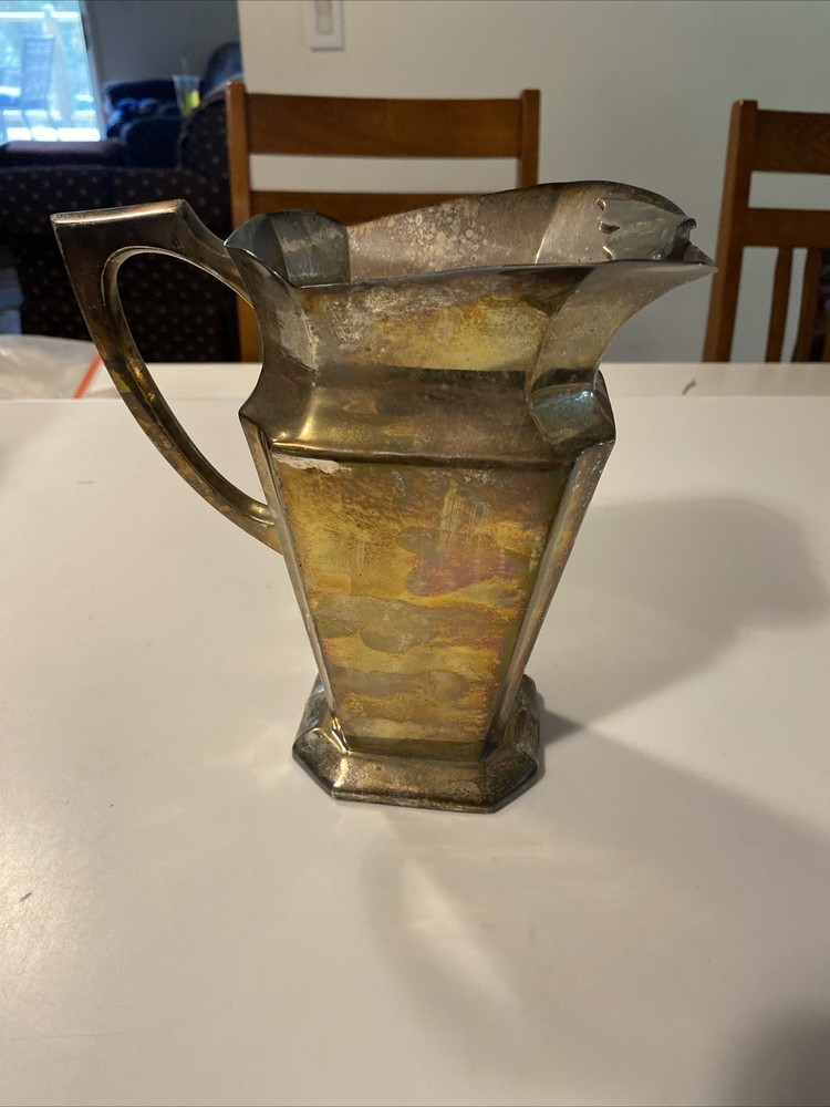 Vintage Meridional Silver Plated Pitcher with Ice Guard