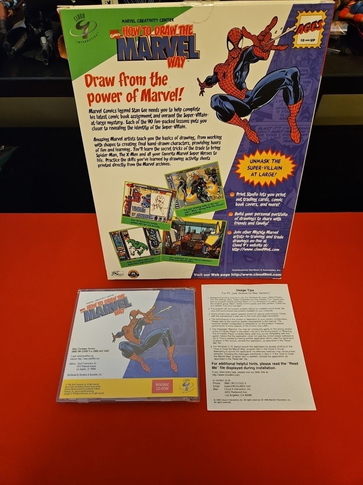 How To Draw The Marvel Way Comic Creativity Center 1996 MAC PC CD-ROM No Cards