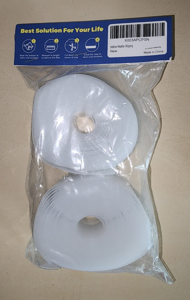 ***Holikme Weather Stripping 2 Pack, New***