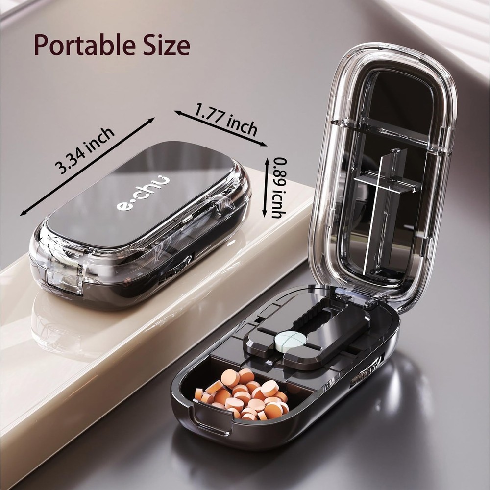 Pill Cutter Splitter for Small and Tiny Pills - 1/2 & 1/4 Adjustable Pill Split