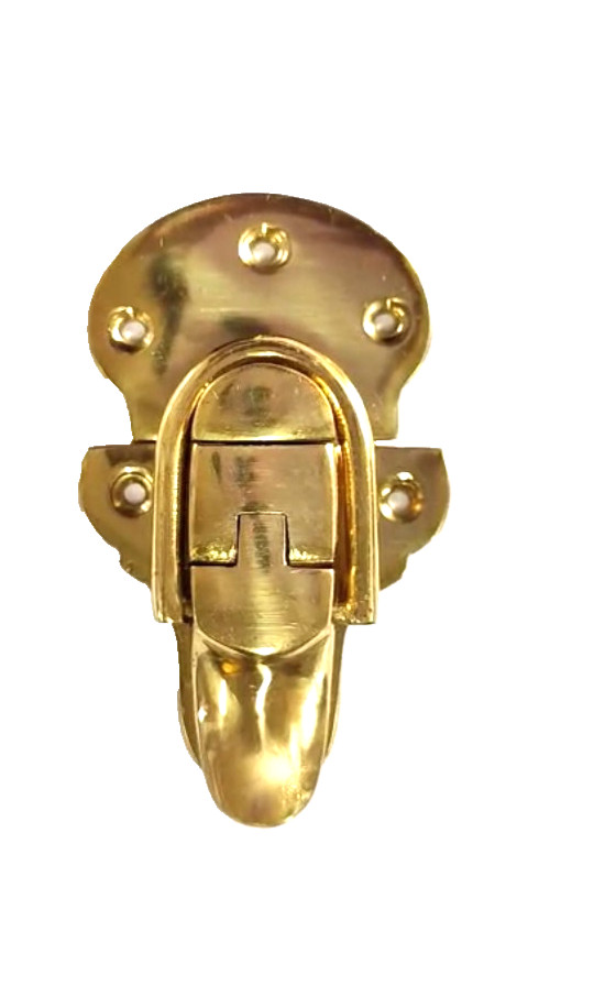 2 solid brass large Trunk Catch Hasp latch for Suitcase box old Style Lock 8.5cm