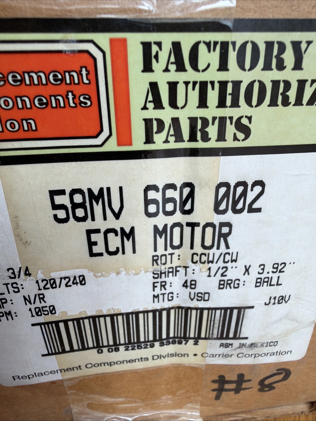 Carrier Hvac 58MV660002- Genuine OEM Replacement Part