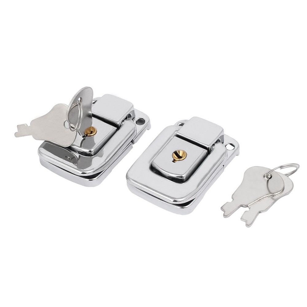 2pcs Keys Toggle Latches Catch Hasp Lock Silver Color