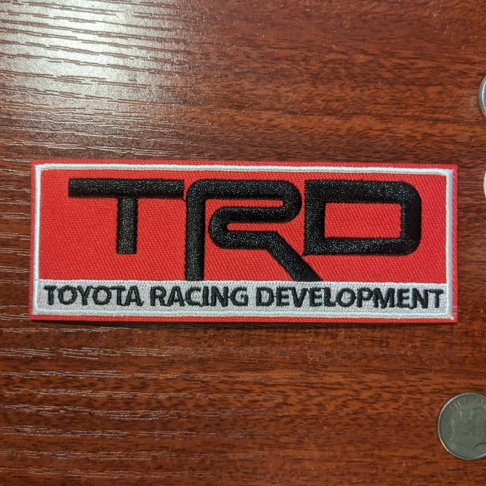 TRD Patch Toyota Racing Cars Trucks Auto Motorport Embroidered Iron On 1.75x4.5"