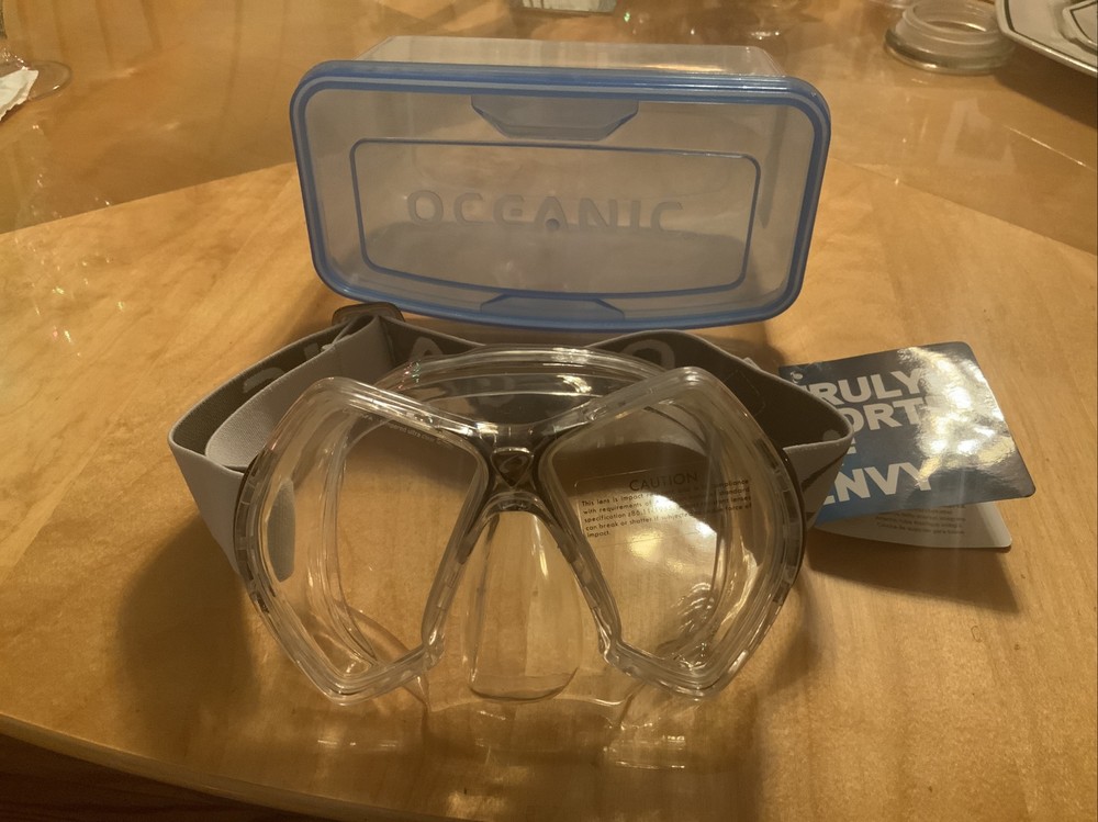 OCEANIC CYANEA MASK,  CLEAR  /TITANIUM