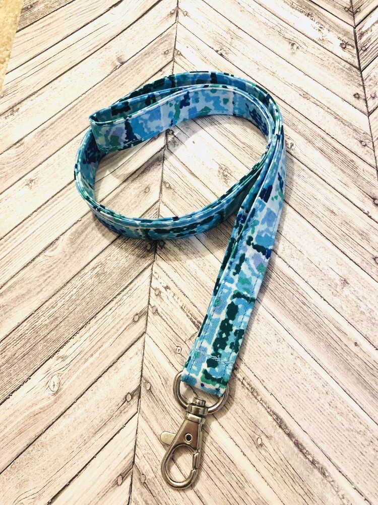 Lanyard Key Holder/ ID Badge/ Blue