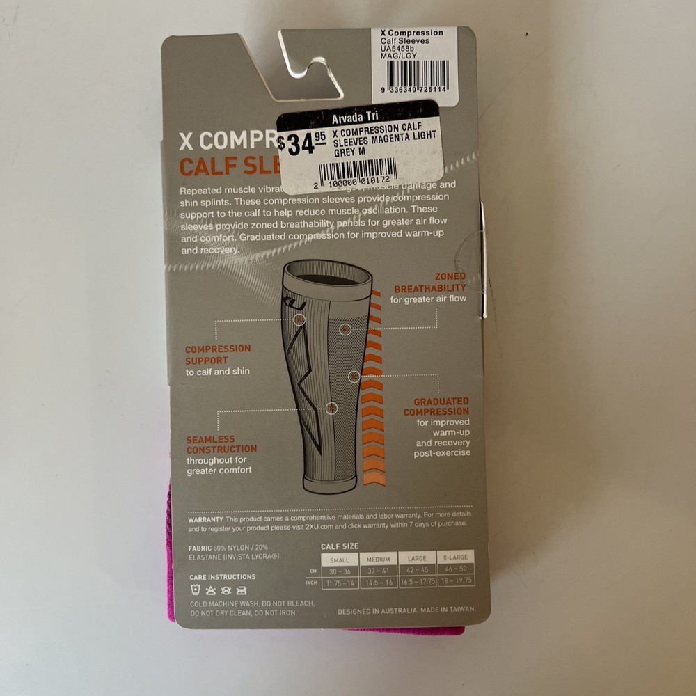 2XU Unisex X Compression Calf Sleeves