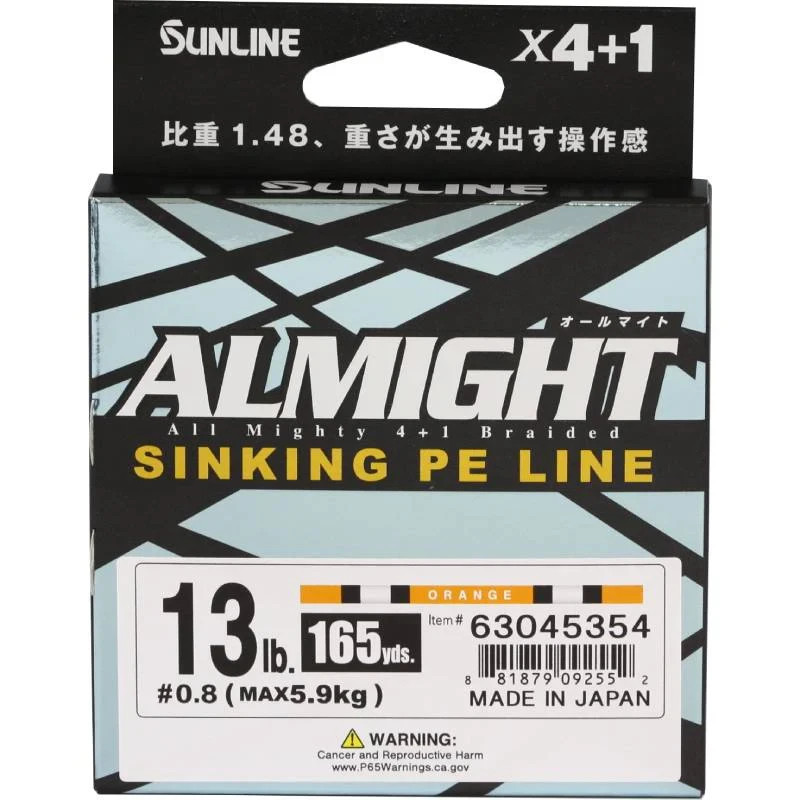Sunline Almight Sinking PE Braided Line - 165 Yds