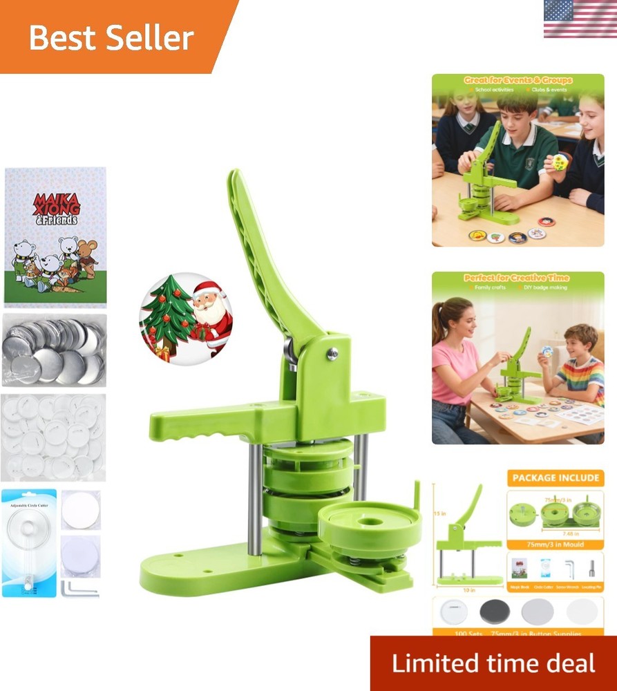 75mm Button Press Machine - Durable, User-Friendly & Perfect for DIY Projects!