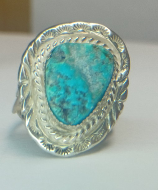 Augustus Caesar, Original work of art ring, Sterling Silver Turquoise Ring