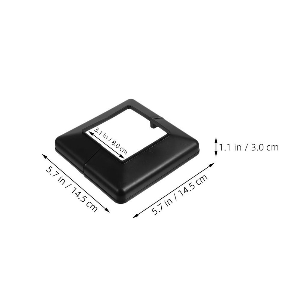 6 Pcs Plastic Base Plate for Deck Post Square Stair Railing Posts Cover