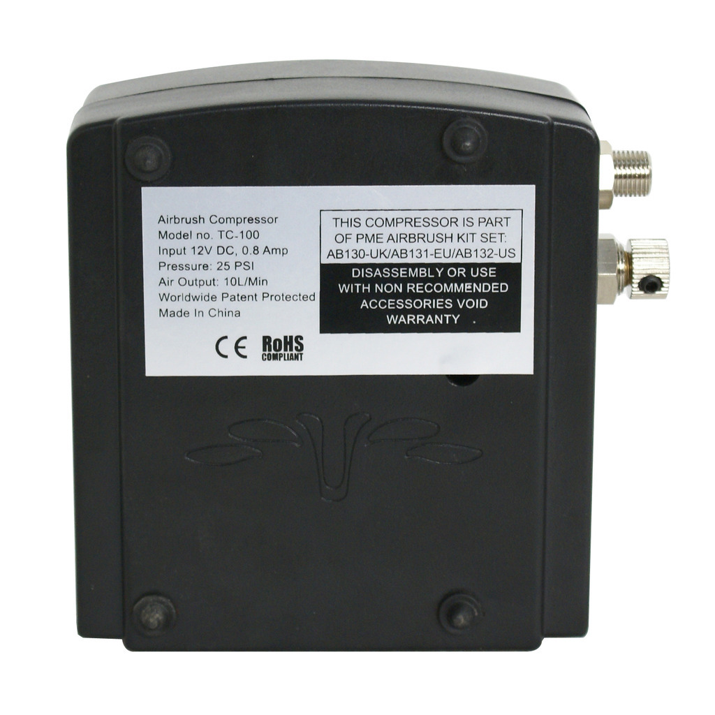 Mini Airbrush Air Compressor Kit Set Hose Makeup Cake Tattoo Nail Hobby TC-100