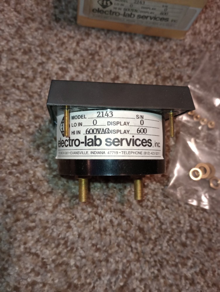 NEW GENUINE SIMPSON INSTRUMENTS MODEL 2143 PANEL METER 0-600VAC