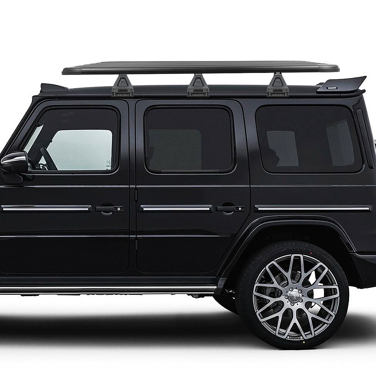 60"x 48"BLACK COATED ROOF RACK TOP CARGO LUGGAGE CARRIER BASKET+MOUNTING BRACKET