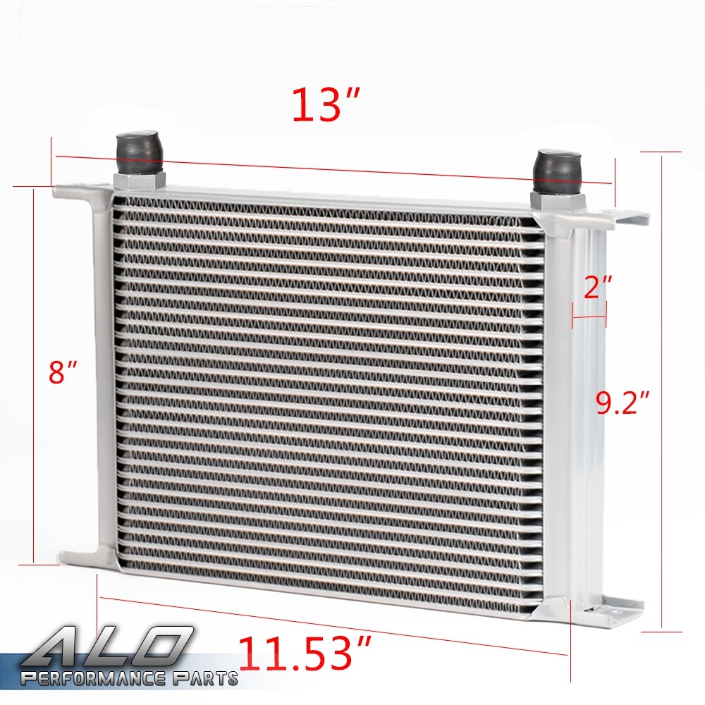 Fit For Universal 28 Row Engine Transmission Oil Cooler +7" Electric Fan Kit