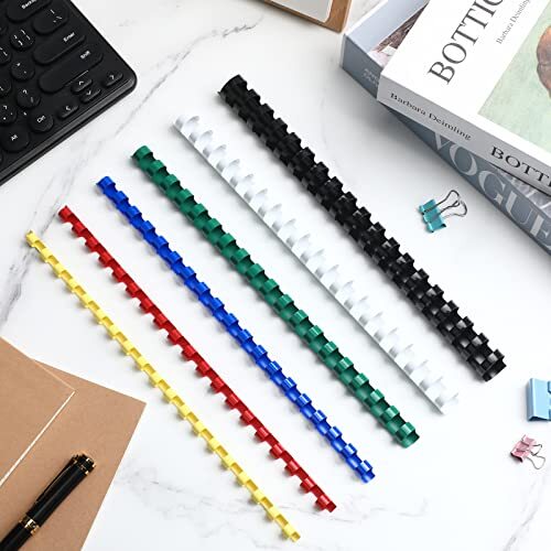 150 Pack Plastic Binding Combs Plastic Comb Binding Ring 19 Ring Comb Binding...