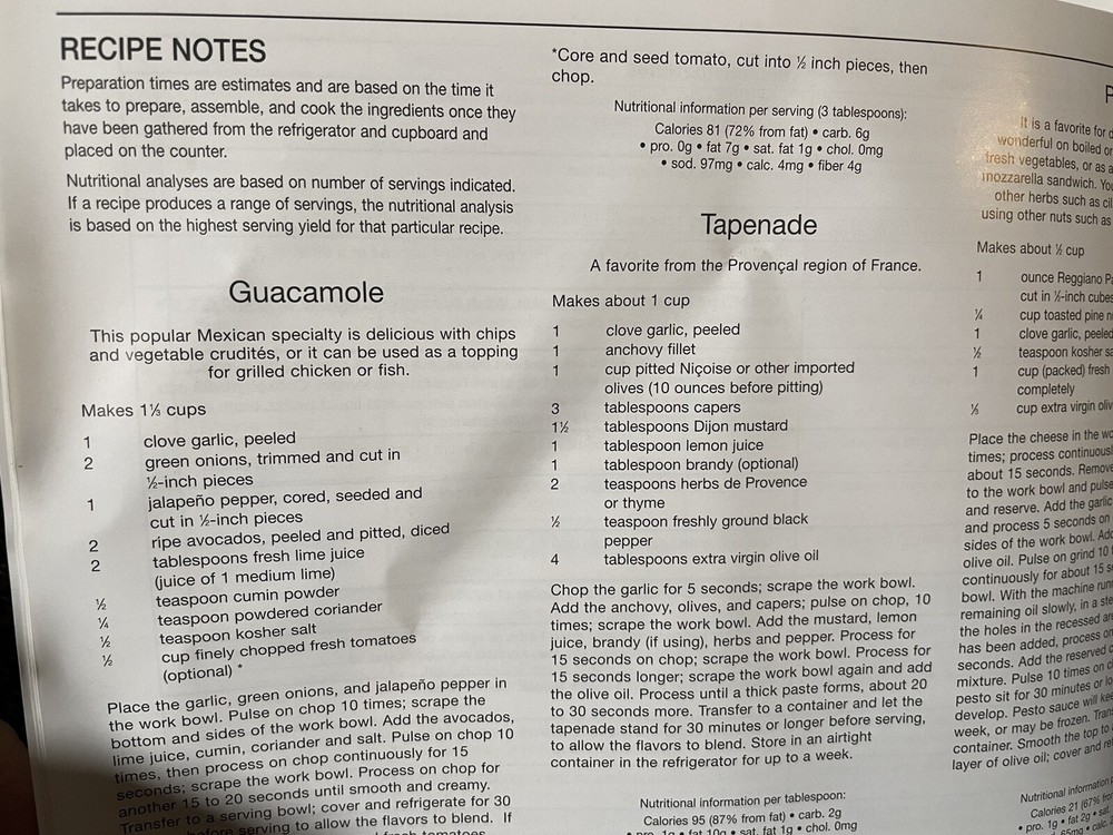 Cuisinart Instruction & Recipe Book DLC-2A Series Mini Prep Processor
