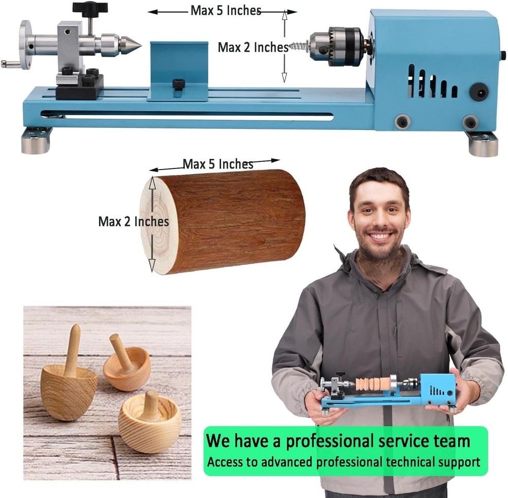 Mini Lathe Machine Multi-Purpose Lathe W/ Professional Tools Torno Para Madera