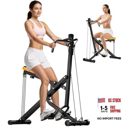 Squat Rowing Machine for Home Workout, Foldable Squat Assist & Row Black