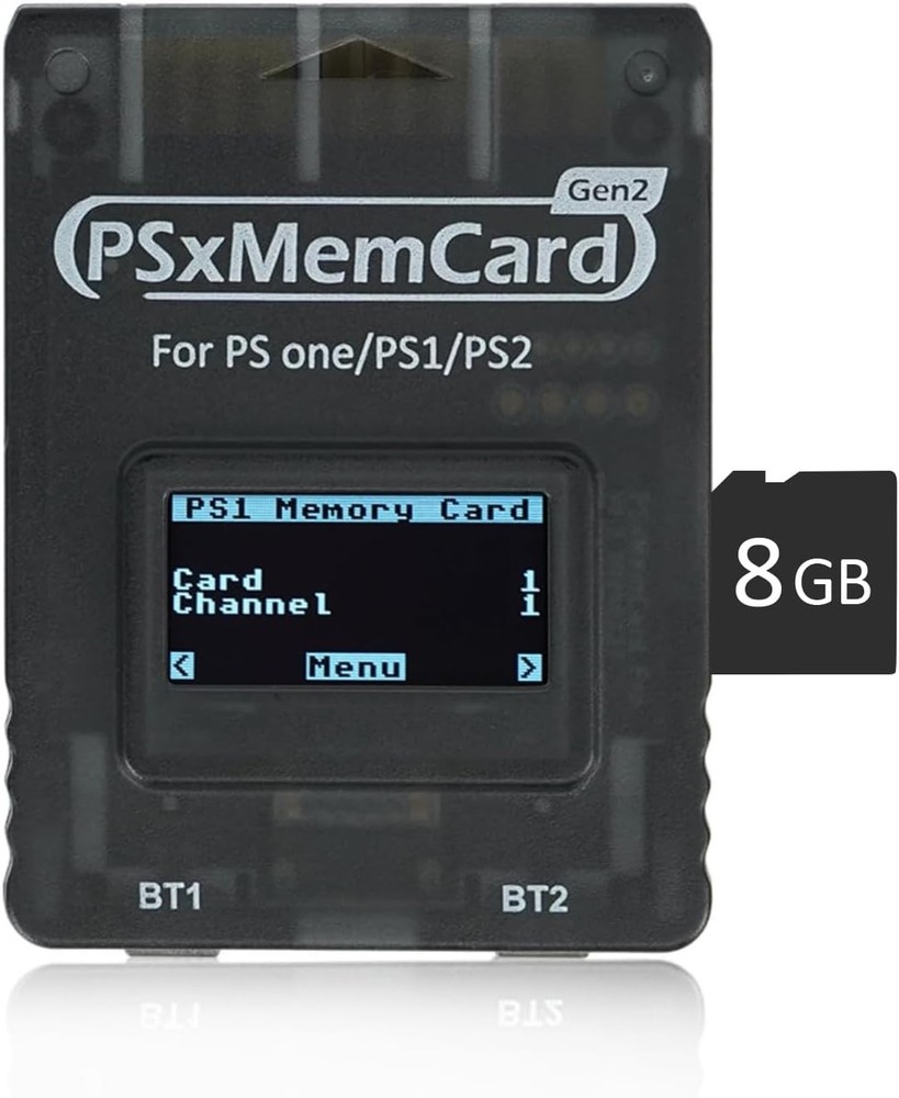 PSxMemCard 8GB MicroSD for PS2/PS1/PS One Console-==