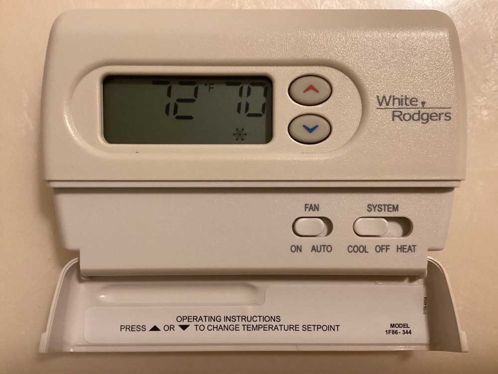 White-Rodgers 1F86344 Non-Programmable Thermostat - White