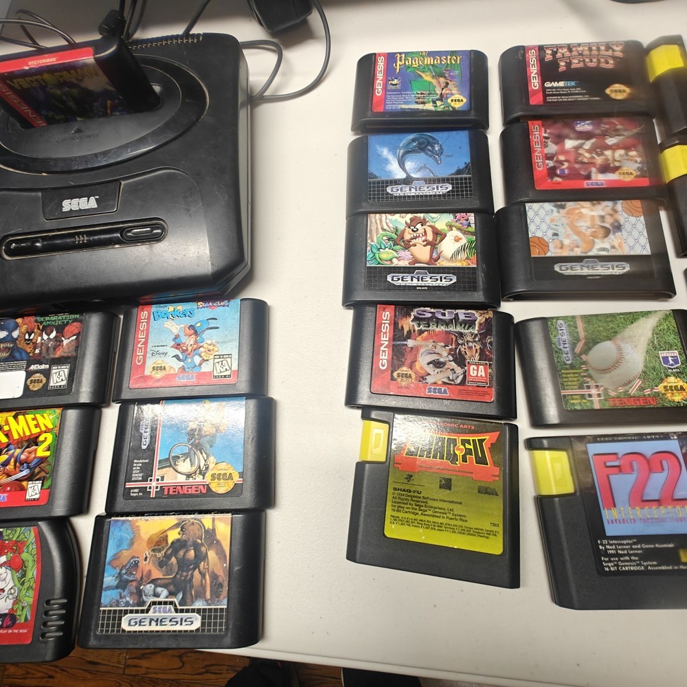 Sega Genesis Console Bundle w/ 2 Controllers and Cables And 45 Games