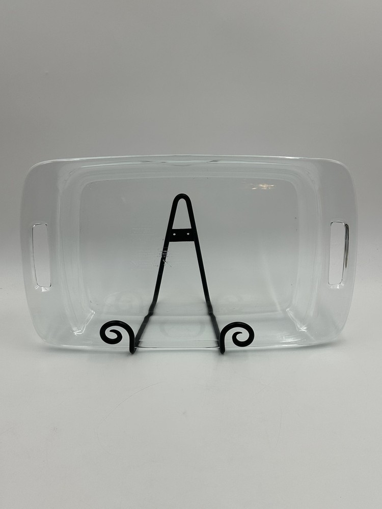 Pyrex Baking Glass Dish 9x13 3 Quart With Red Lid Handles C-233 USA Rectangular