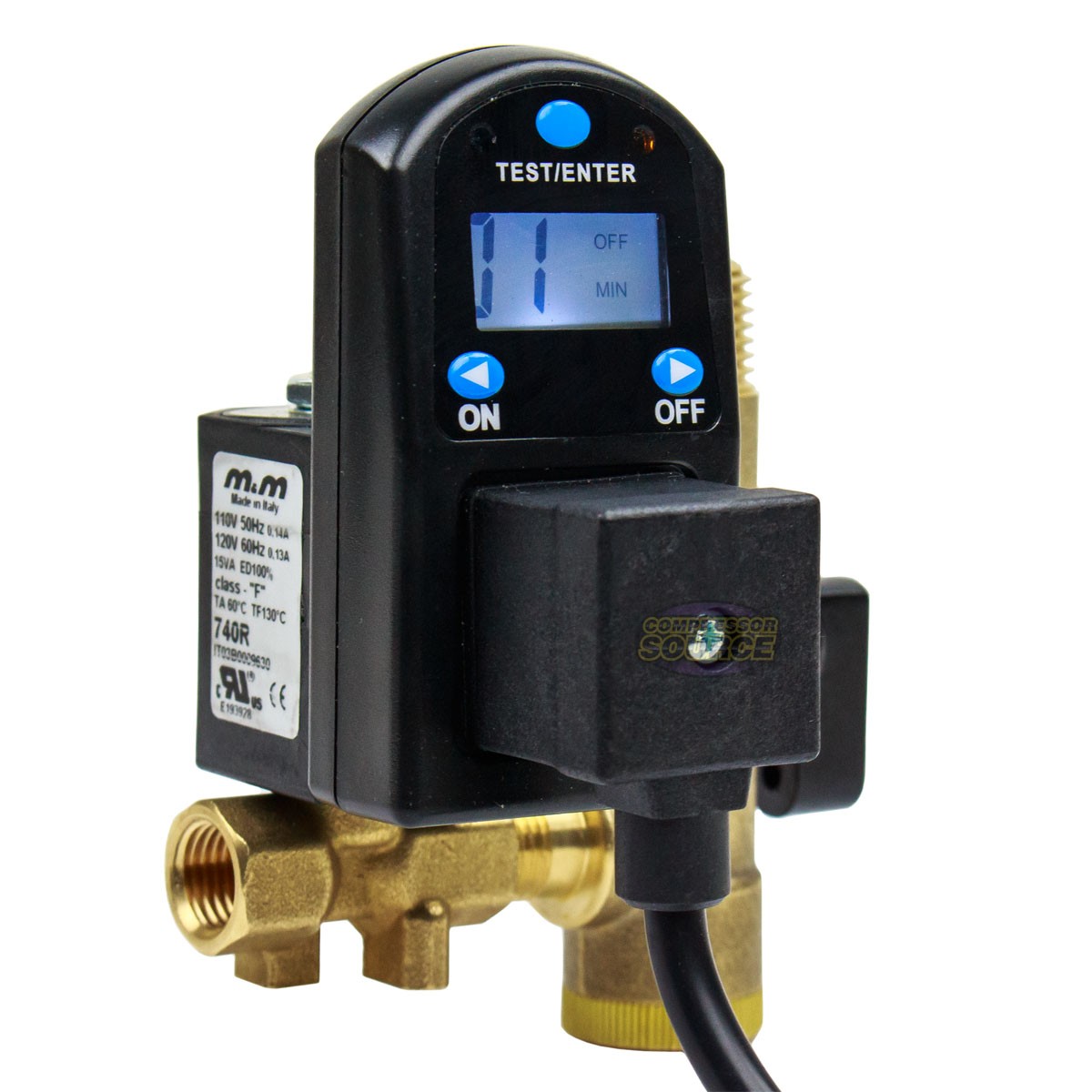 Digital Automatic Electronic Air Compressor Tank Drain Valve Moisture Timer 110v
