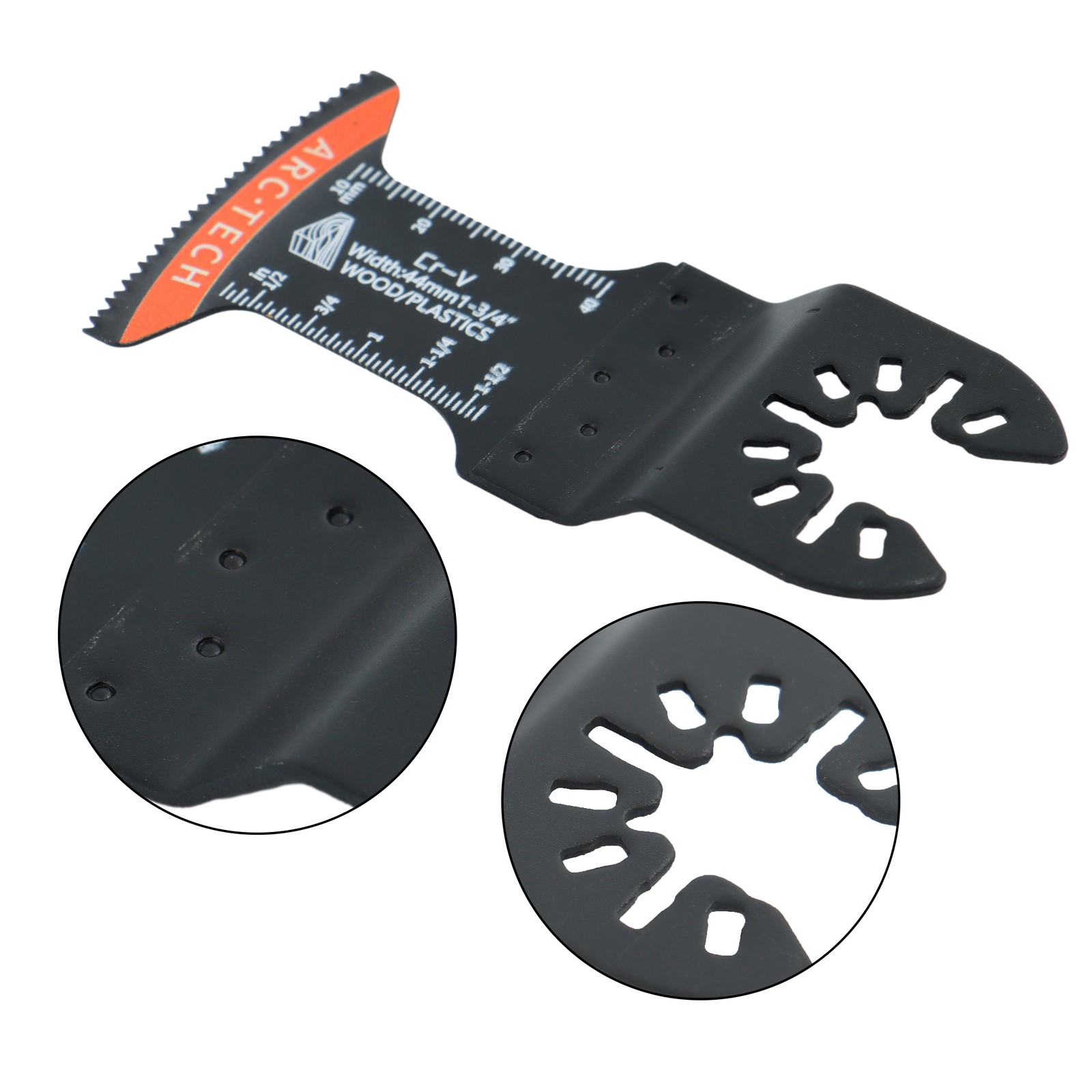 50 PCS Titanium Oscillating Tool Blades Curved Edge Oscillating Saw Blade Kit