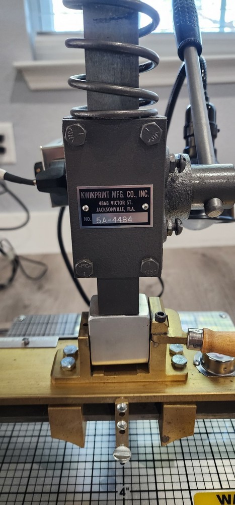 Kwikprint Model 55 - Hot Foil Stamping Machine Fully Functional Book Bindery Use