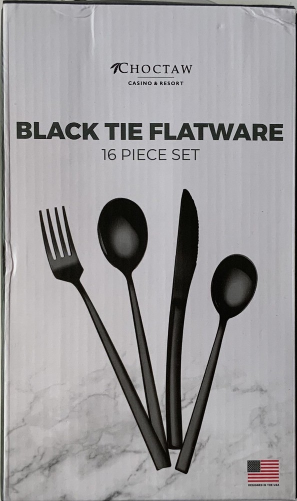 Black Tie Flatware 16 pcs Set NEW
