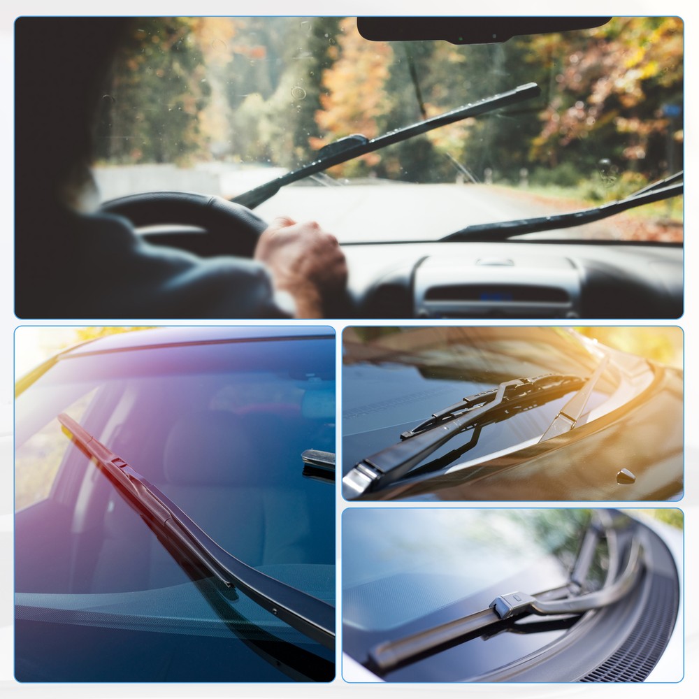 Universal Pack(4) 18inch Car Windshield Wiper Blades Refills Insert Strips Black