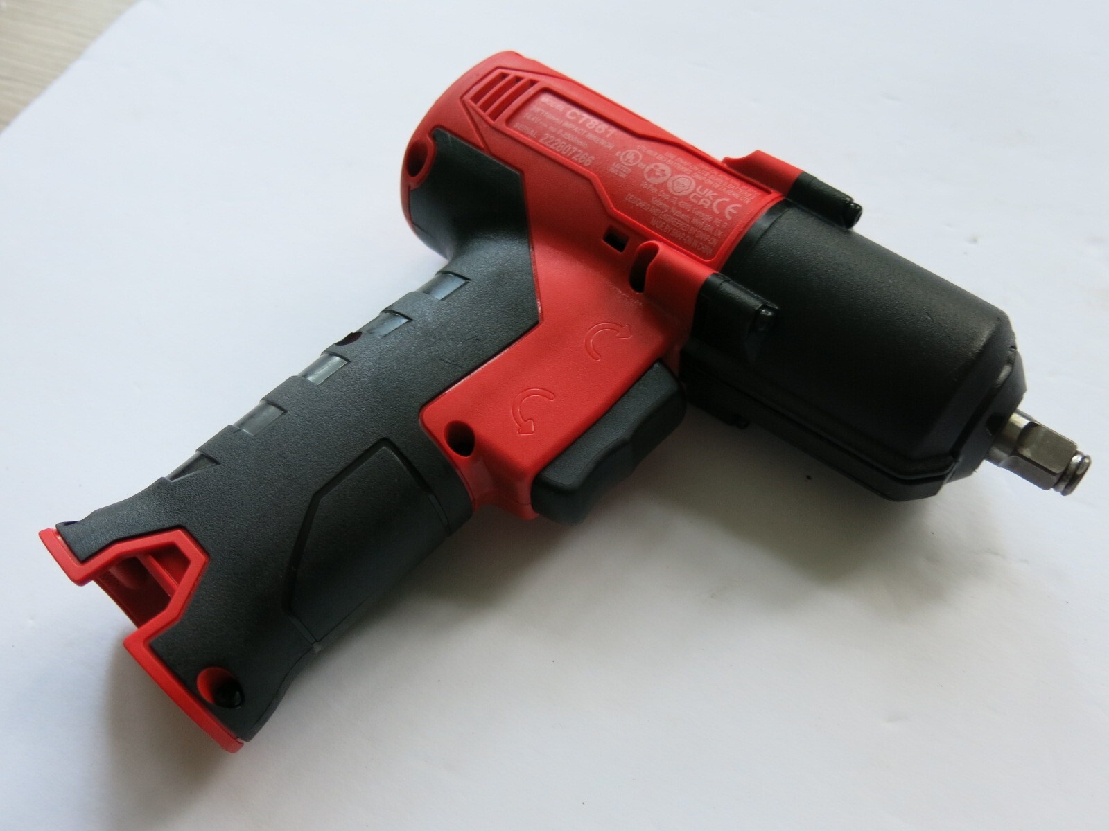 SNAP-ON TOOLS CT861 3/8 Brushless Cordless 14.4v Impact Gun/Wrench FIRE RED