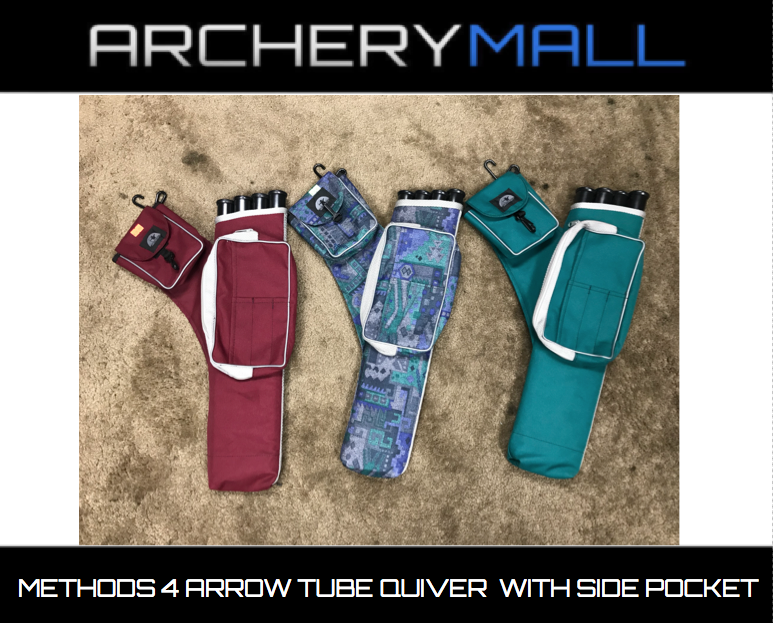 Methods 4 Arrow Tube Quiver with Side Pocket (MULTIPLE COLORS)
