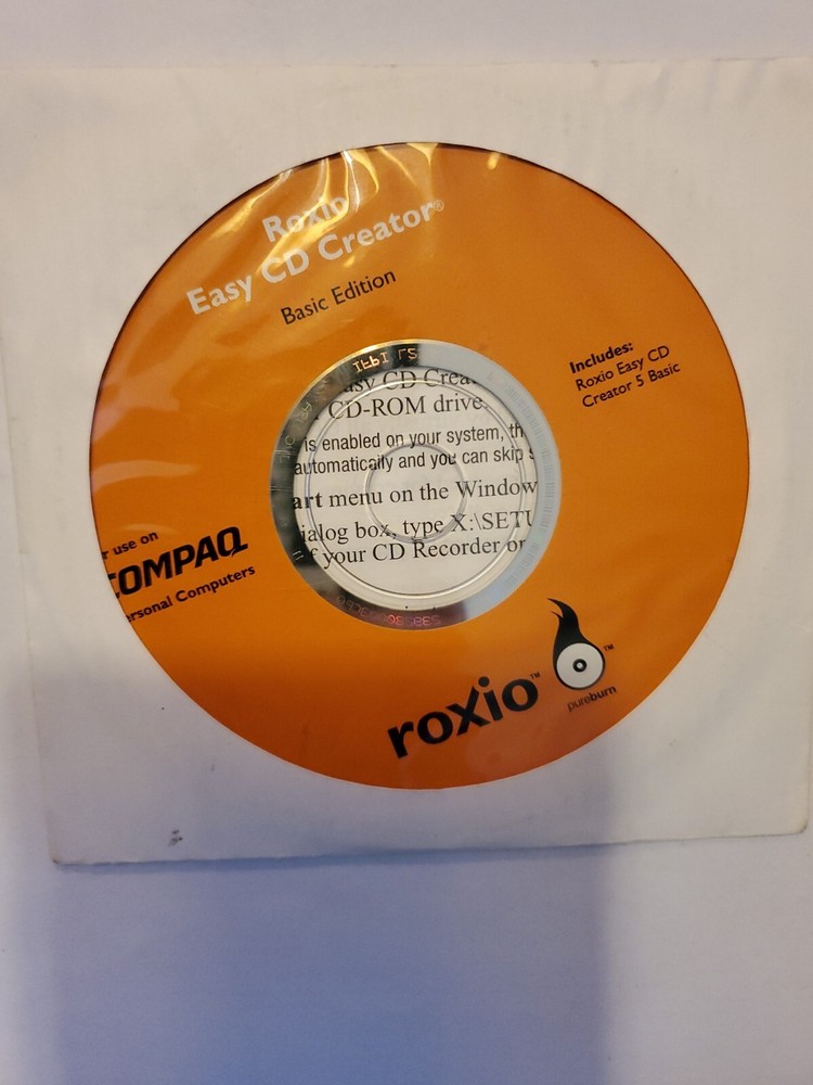 Roxio Easy CD Creator Basic Edition For Use On Compaq PC