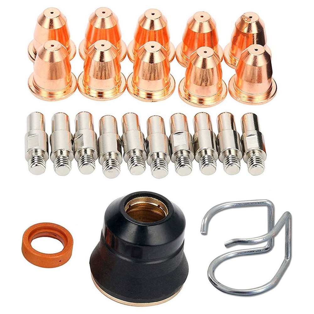 Plasma Kits Plasma Electrode Torch Cutter Tip + Cap For Trafimet 23pcs/Set