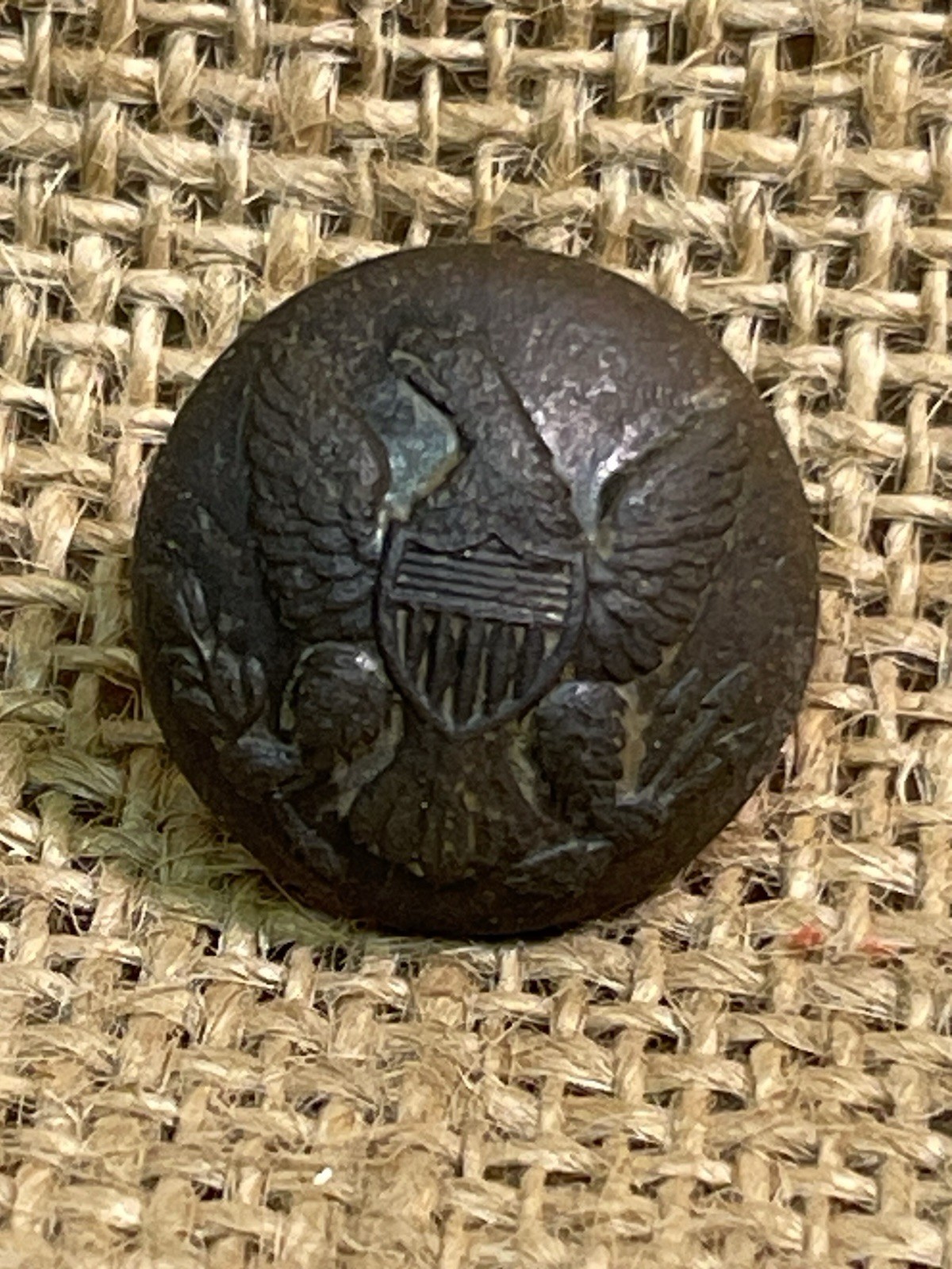 Excellent Dug Civil War Eagle Coat Button Dug At Kennesaw Mtn Georgia Complete