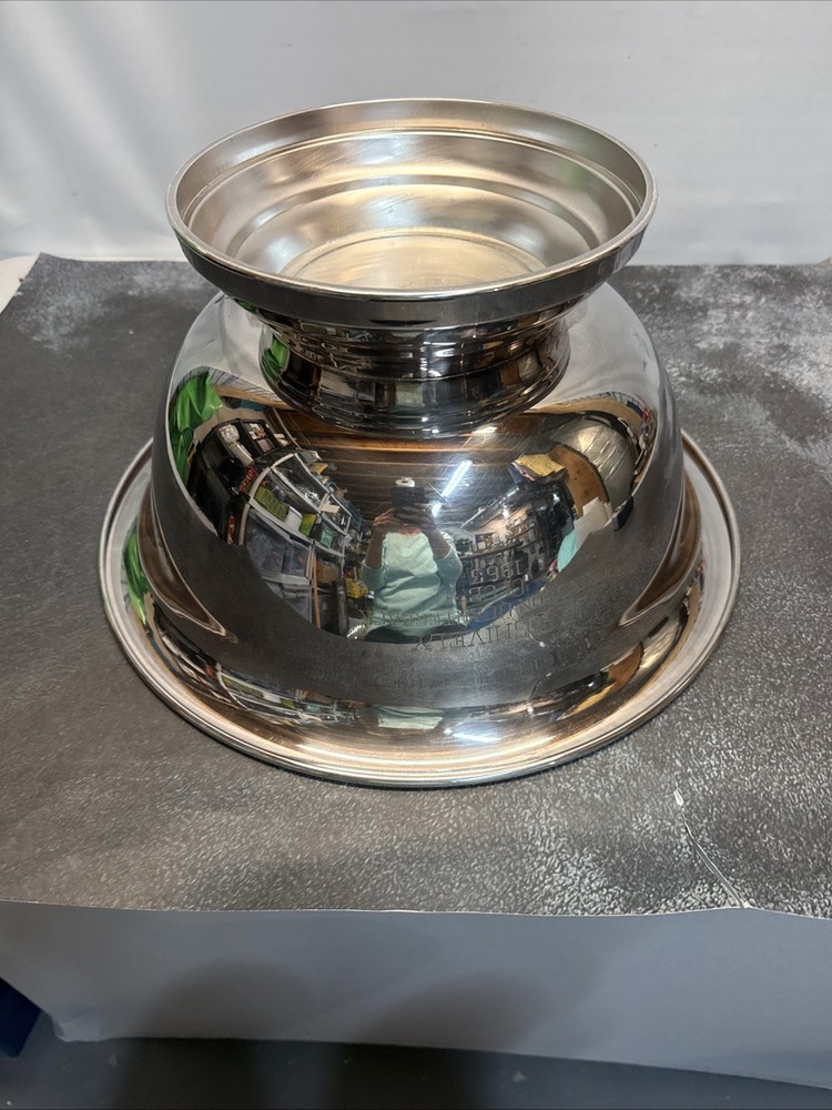 Vintage Poole Silver Co. Silverplate Bowl #502 B.A Shively Lexington Quarterback