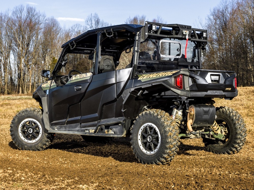 SuperATV Game Loader Rack for Polaris General XP 1000 with 2 Cube Lights