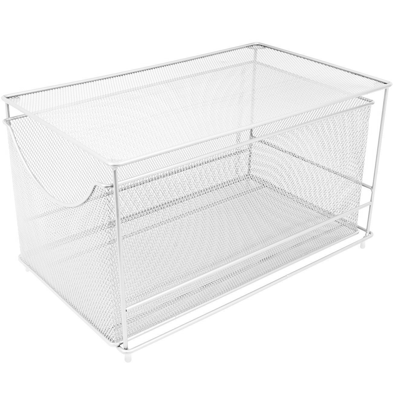 Sorbus Cabinet Organizer Set —Mesh Storage Organizer with Pull Out Drawers—Ideal