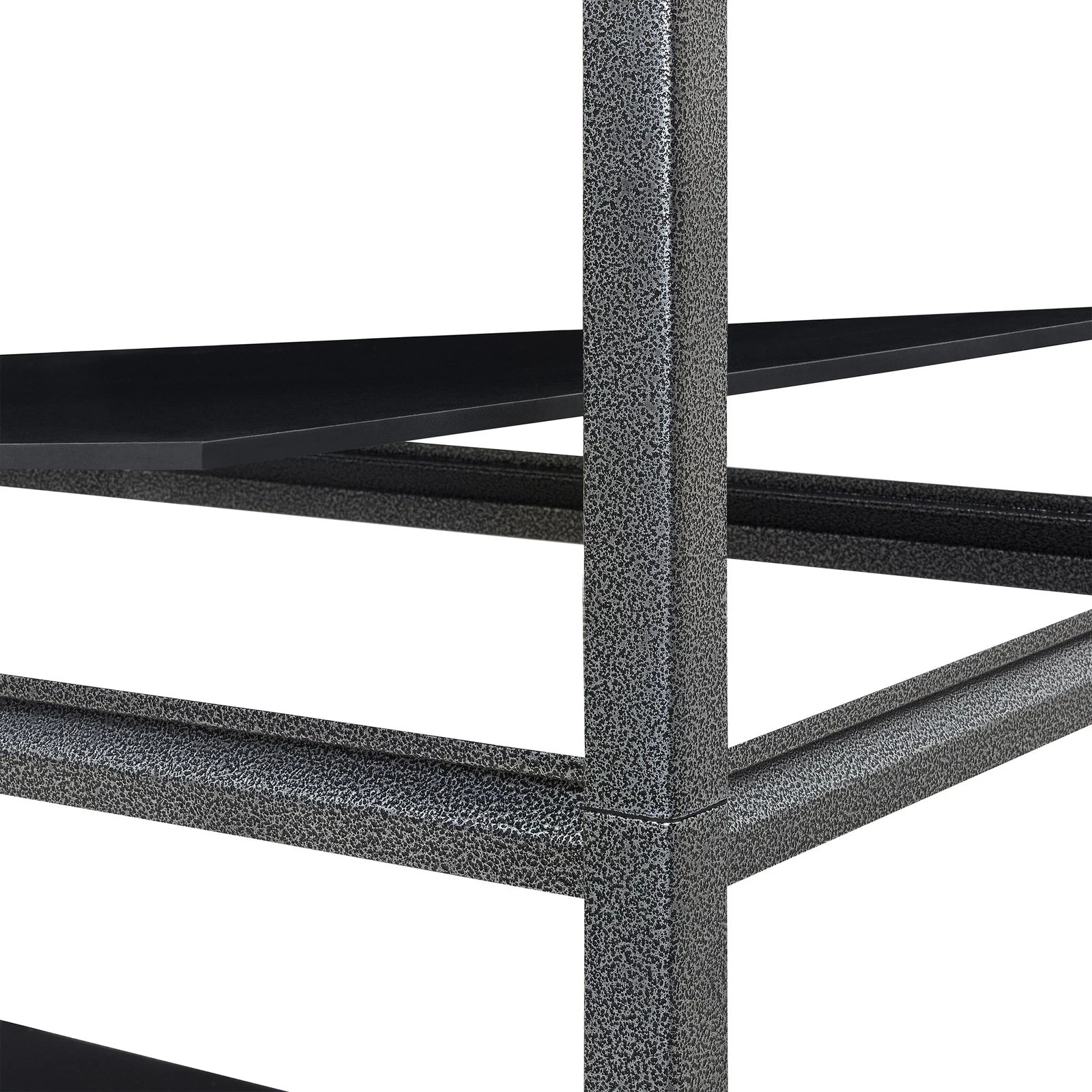 Gorilla 5-Shelf Heavy Duty Z-Beam Steel Shelving Unit, 48"W x 24"D x 72"H, Black