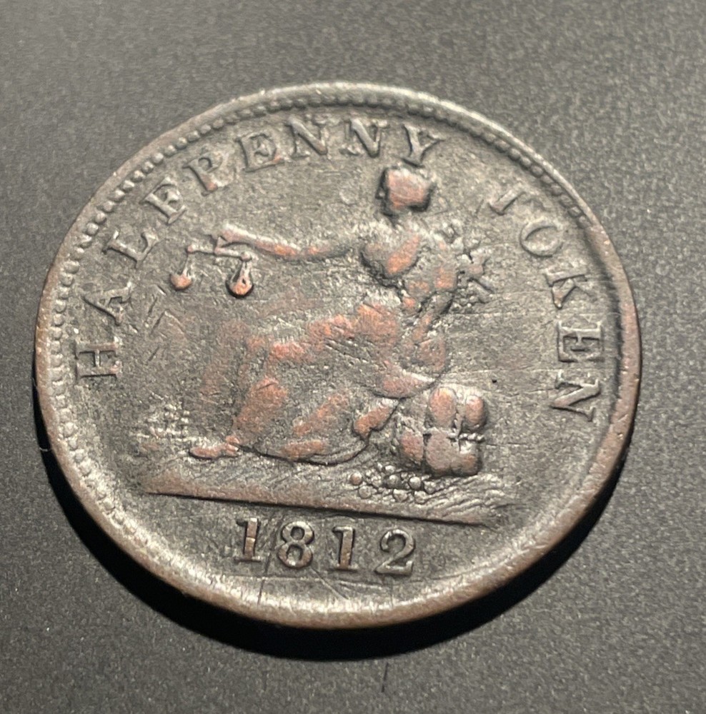 1812 Half Penny Token Lower Canada Quebec Lot 1C