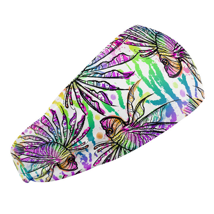 Spacefish Army Scuba Headband - White Lionfish