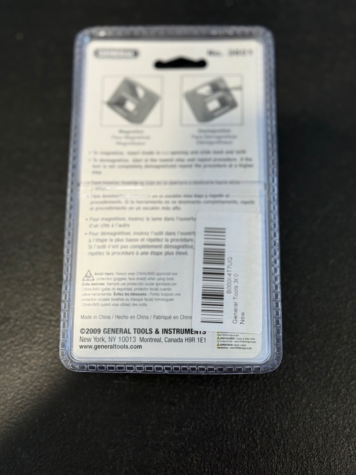 Screwdriver Magnetizer /Demagnetizer 3601 General Tools - 2" x 2" Pro Grade